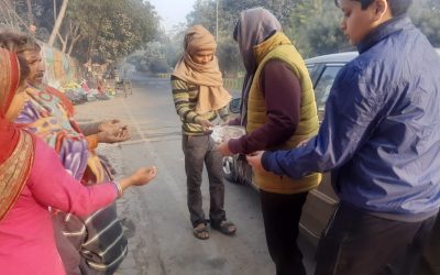Morning Food Distribution Drives For Daily Wagers