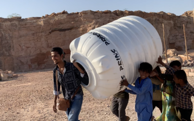 Nine 1000-Litre Water Tanks Gifted To A Pak Hindu Refugee Colony In Rocky, Hilly Rajasthan