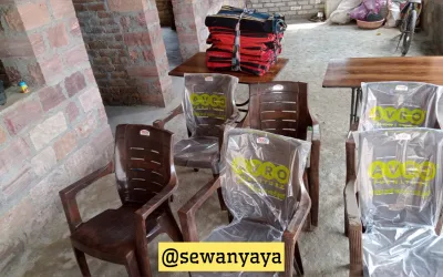 Our New Education Centre For Pak Hindu Refugees Gets Chairs and Mats For Children