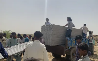 We Gave Cement Roofs To Pak Hindu Refugee Families Living In Jaisalmer For Covering Their Shanties